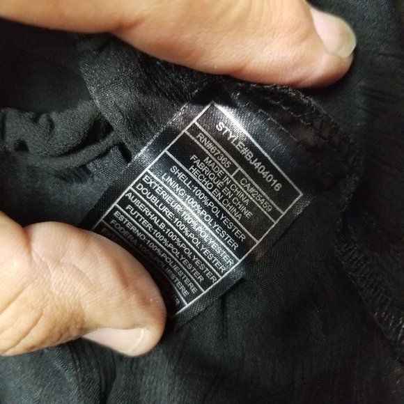 BB DAKOTA Dream Jacquard Dot Chiffon Black Blouse Size Small - Picture 7 of 14